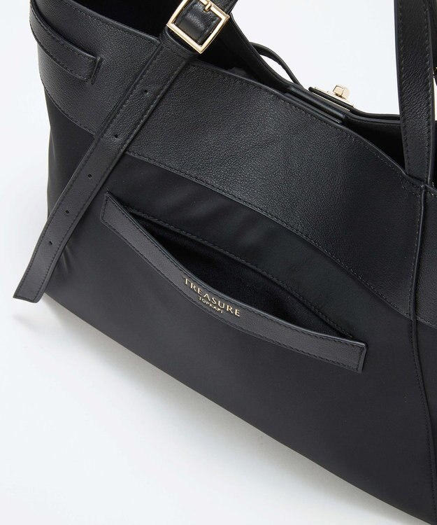 TOPKAPI 【TREASURE TOPKAPI】ナイロン レザーコンビ 2way トートバッグ A4対応 ブラック