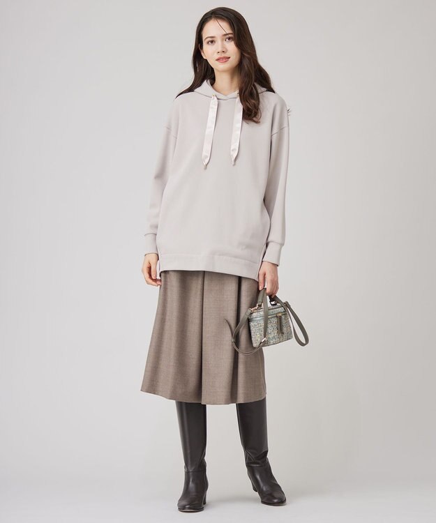 自由区 S 【洗える】コットンダンボール フーディ ベージュ