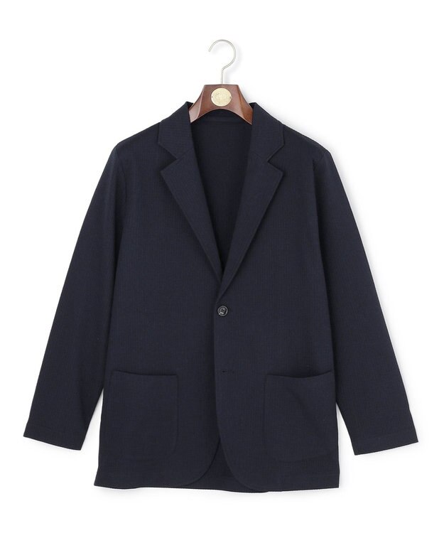 J.PRESS MEN 【WEB・一部店舗限定】シアサッカー カットジャケット ネイビー系