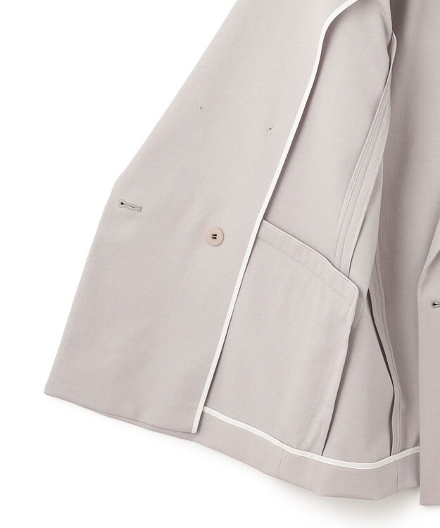 ICB 【接触冷感・UVケア・撥水・洗える】 LooseWeave ダブルブレストジャケット トープ系