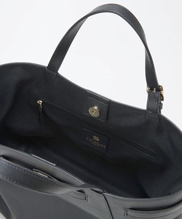 TOPKAPI 【TREASURE TOPKAPI】ナイロン レザーコンビ 2way トートバッグ A4対応 ブラック