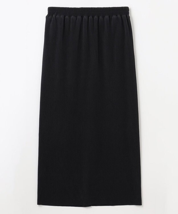 ANY 【洗濯機可】プリーツジャージタイトスカート ブラック