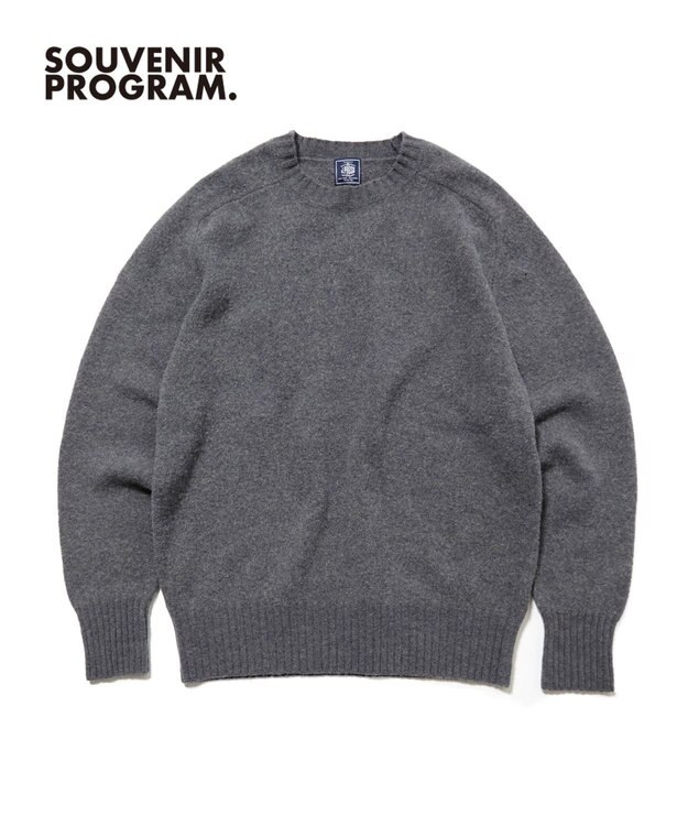 J.PRESS MEN 【J.PRESS ORIGINALS】【UNISEX】Shaggy Saddle Crew Neck Sweater グレー系