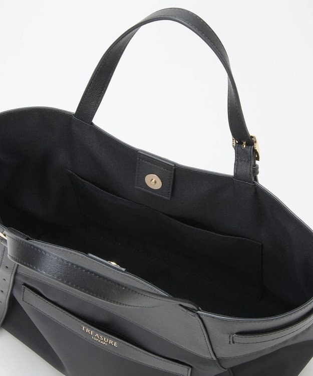 TOPKAPI 【TREASURE TOPKAPI】ナイロン レザーコンビ 2way トートバッグ A4対応 ブラック
