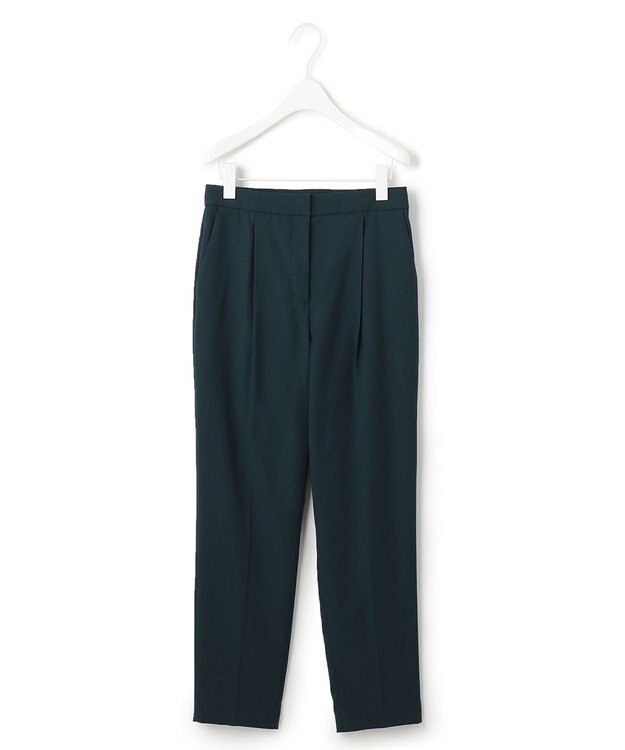 ICB 【新色追加・洗える】 ウールマットウース テーパードパンツ パイングリーン系