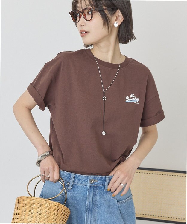 AMERICAN HOLIC サガラ刺繍Ｔシャツ Brown