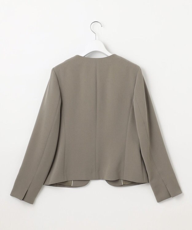 自由区 S 【セットアップ対応】トリアセダブルクロスノーカラー ジャケット モカ