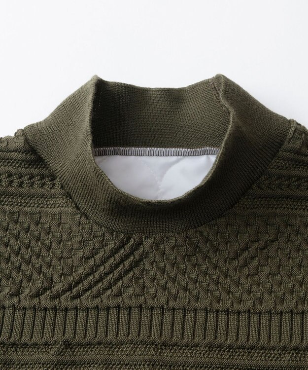 TRICOTE バンピーニット切り替えベスト 48KHAKI