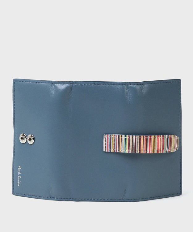 Paul Smith シグネチャーストライプタブ  キーケース ブルー