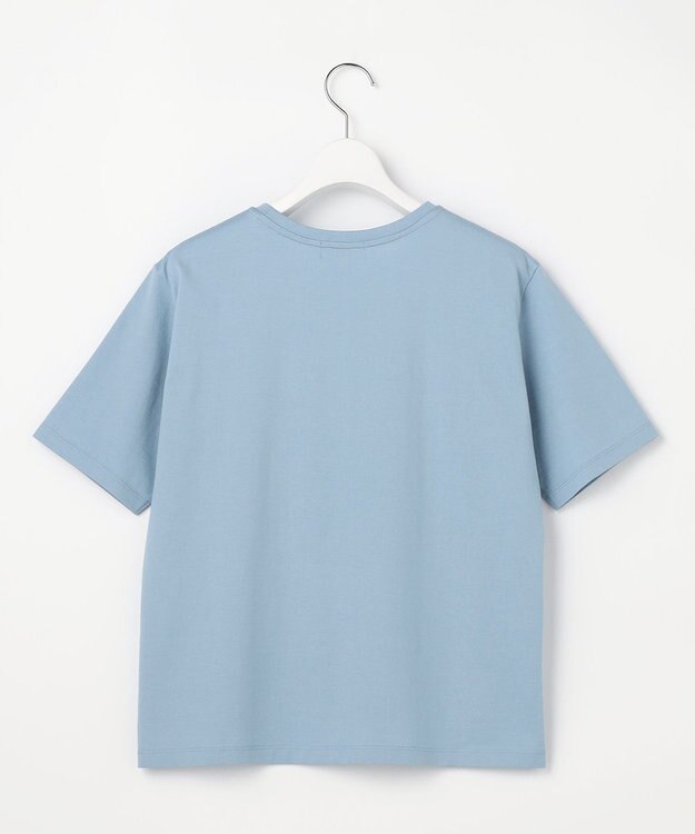 J.PRESS LADIES S 刺繍ロゴ Tシャツ サックスブルー系