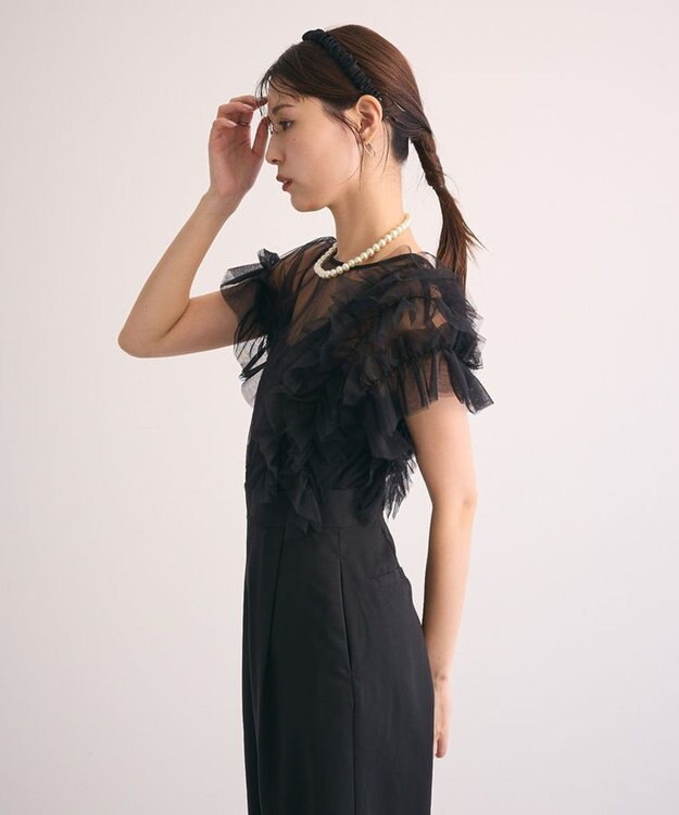 Green Parks ・Ｒａｉｌｍｅ　チュールフリルオールインワン Black