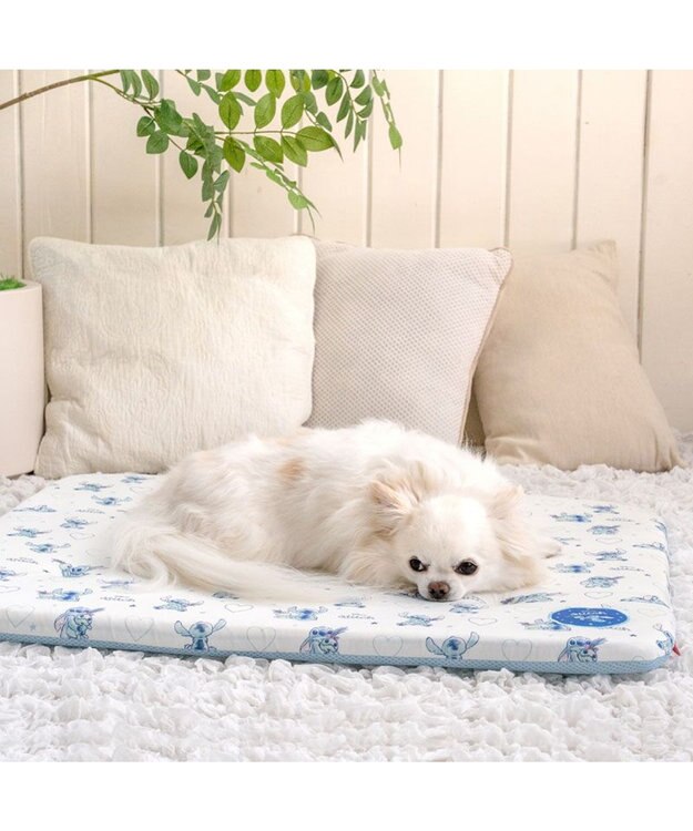 PET PARADISE ディズニー スティッチ もちっと クールマット ホワイト×ブルー