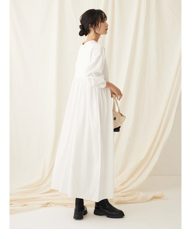 CRAFT STANDARD BOUTIQUE ２ＷＡＹインドコットン刺繍ワンピース Off White