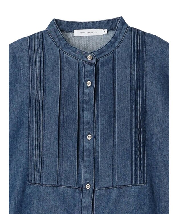 AMERICAN HOLIC デニムブザムバックボタンチュニック Indigo