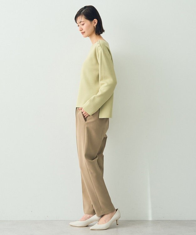 YECCA VECCA ミラノリブ金釦ニット Light Green