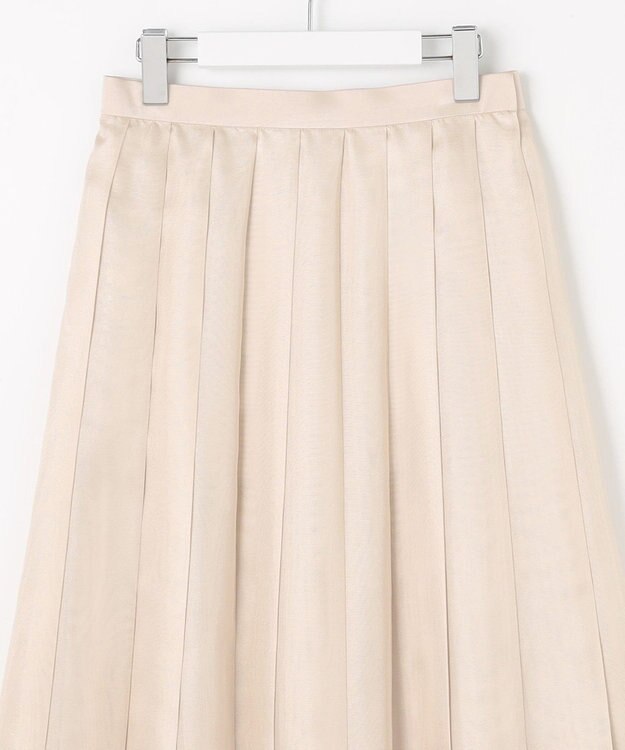自由区 【Exclusive】シャイニープリーツ スカート ベージュ