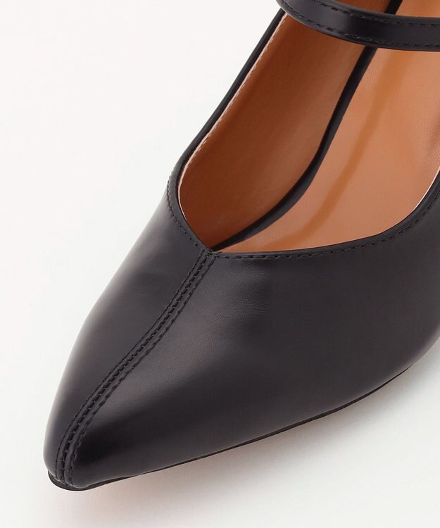 ICB パールバックル ポインテッドパンプス ブラック系