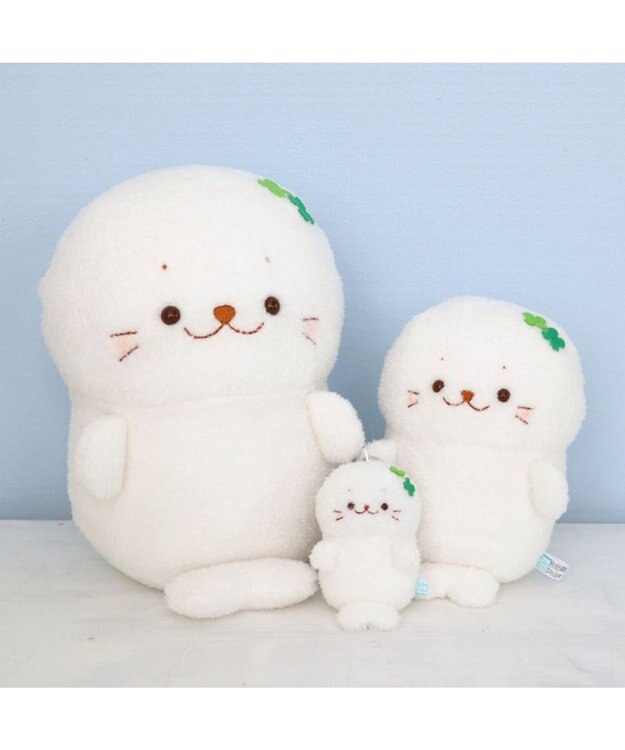 Mother garden しろたん もふもふ お座り マスコット 【単品】 クローバーしろたん