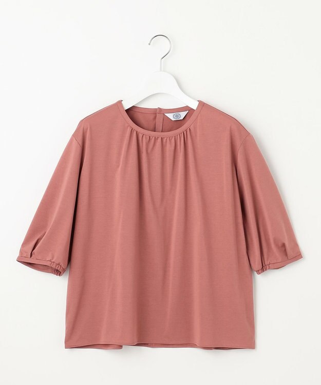 J.PRESS LADIES 【洗える】ブラウスライクジャージー カットソー ピンク系