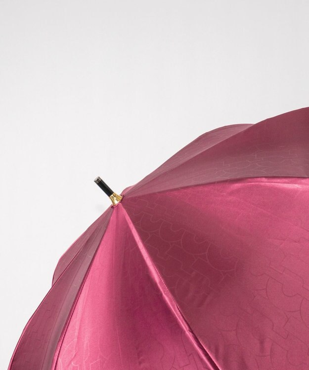 AURORA シャルルジョルダン　ポリエステル サテン エンボス 加工耐風雨傘 ワイン
