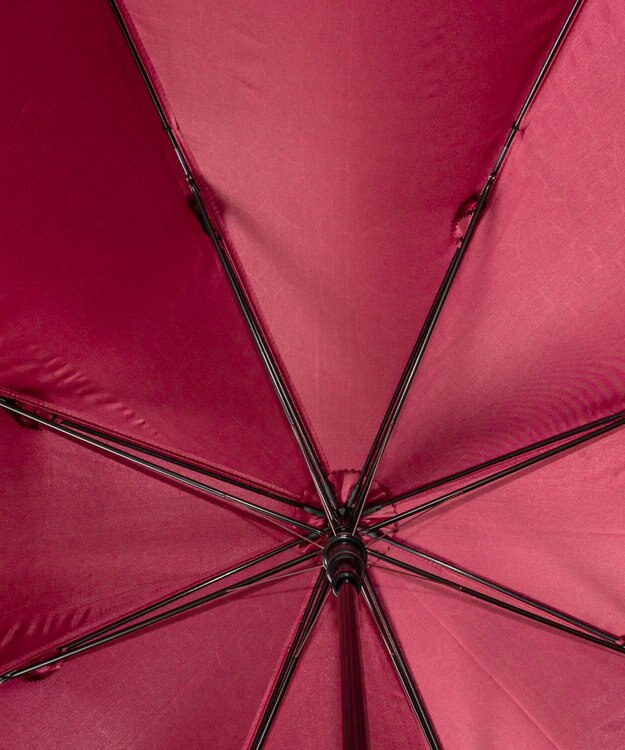 AURORA シャルルジョルダン　ポリエステル サテン エンボス 加工耐風雨傘 ワイン