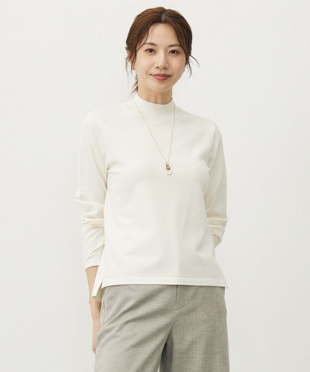 J.PRESS LADIES 【人気のため新色追加】PRINCE ハイネック ニット オフ系