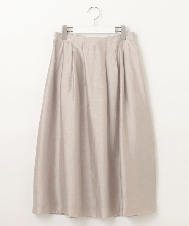 J.PRESS LADIES L 【洗える】シアーソフトカールマイヤー タック スカート ベージュ系