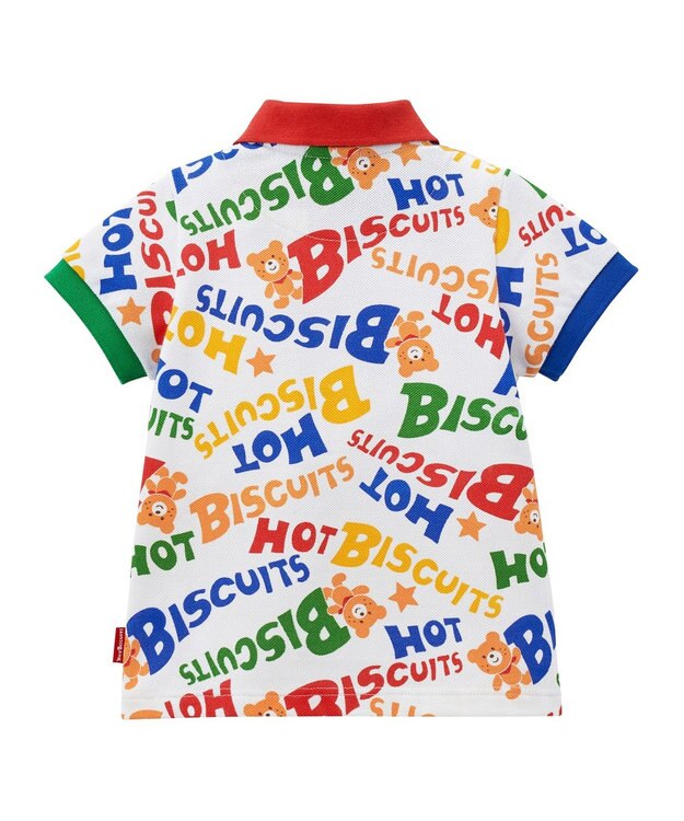 MIKI HOUSE HOT BISCUITS 【80-120cm】 カラフルロゴ ポロシャツ マルチカラー
