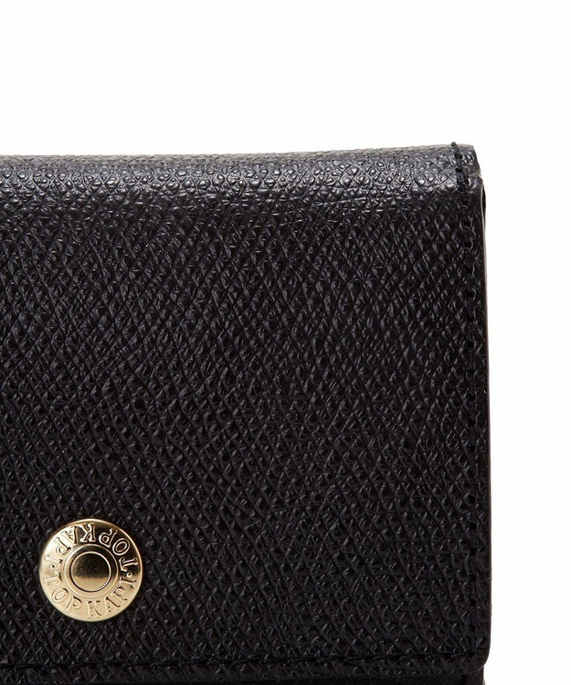 TOPKAPI 【TOPKAPI】角シボ型押し・三つ折りミニ財布 COLORATO コロラート ブラック