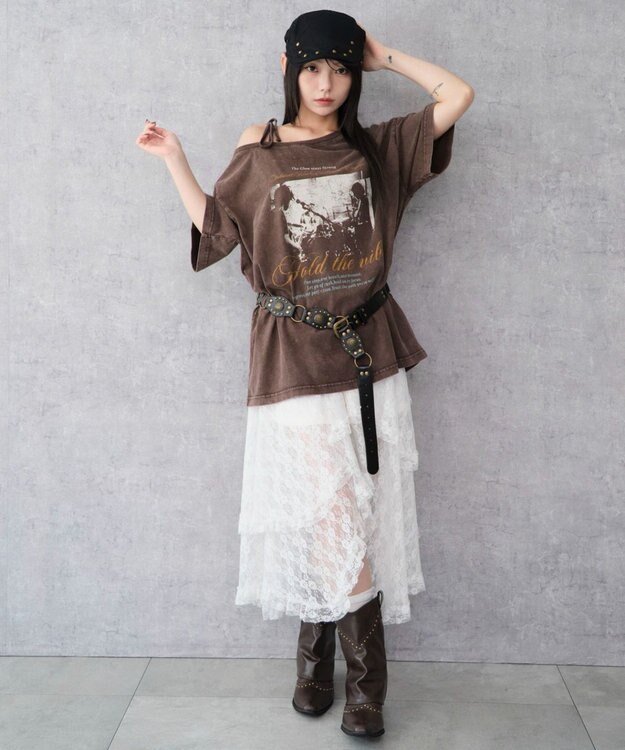 WEGO ２WAYグラフィックワンショルBIGT ブラウン