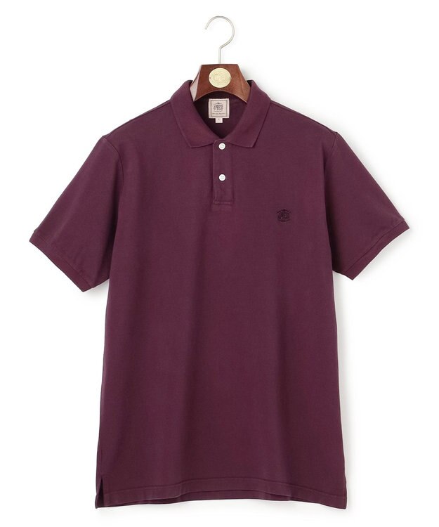 J.PRESS MEN コットンカノコオーバーダイ ポロシャツ パープル系