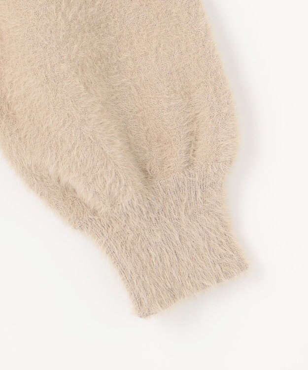 ANY L ショートシャギープルオーバーニット ベージュ