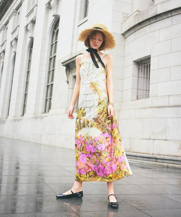 GRACE CONTINENTAL ジャルダンプリントマキシ マルチ