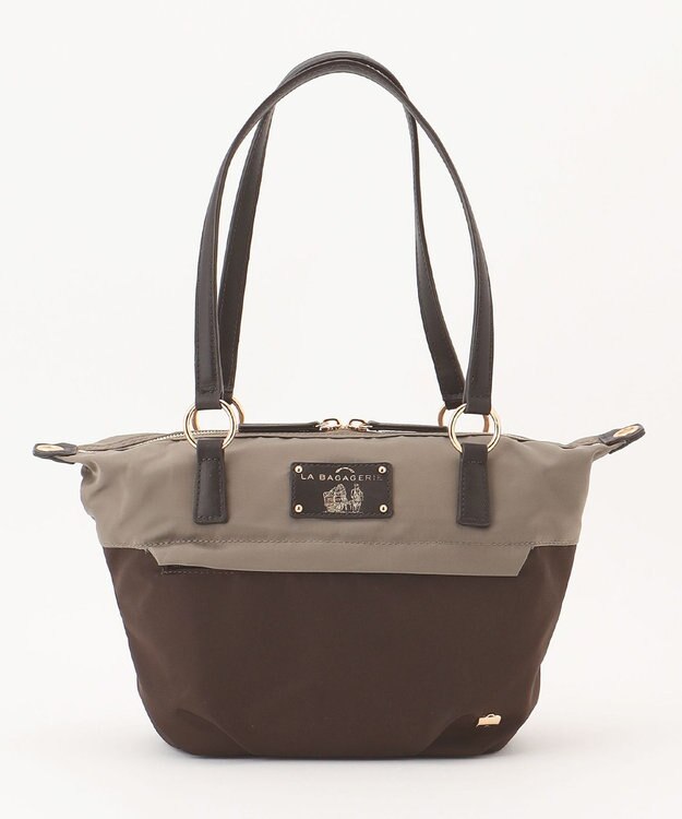 LA BAGAGERIE ウォータープルーフナイロン　2WAYハンドバッグ グレージュ