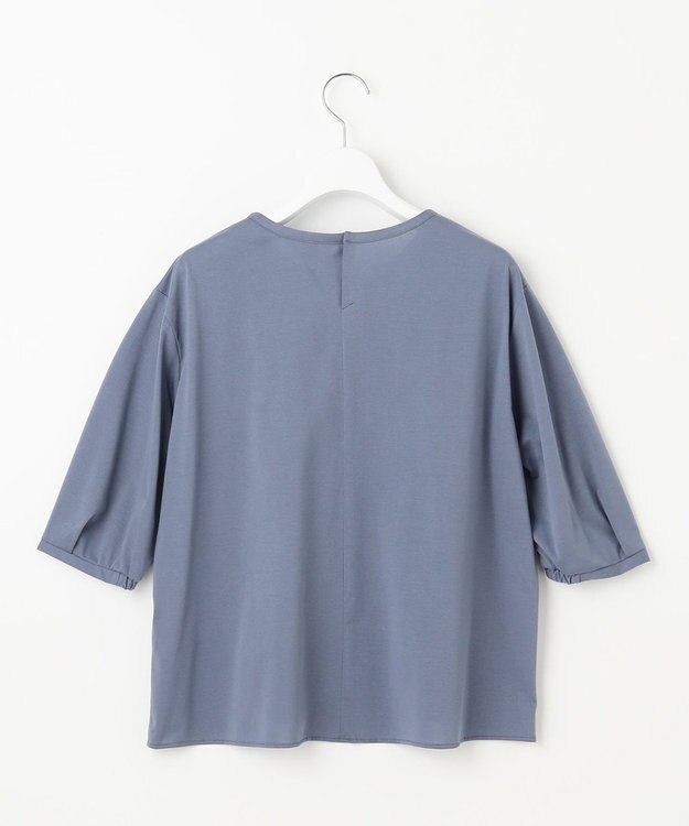 J.PRESS LADIES 【洗える】ブラウスライクジャージー カットソー ダルブルー系