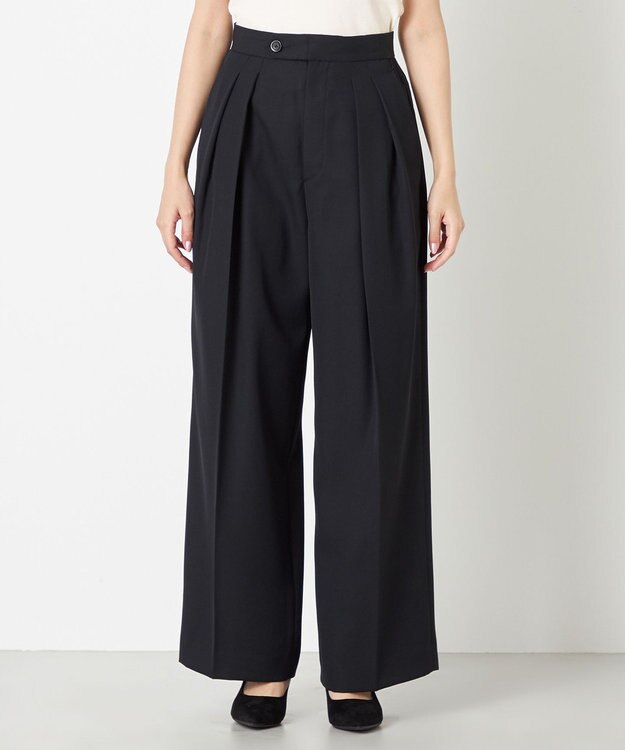 NAVE 【Nave】ウールポリエステルツイル パンツ ブラック系