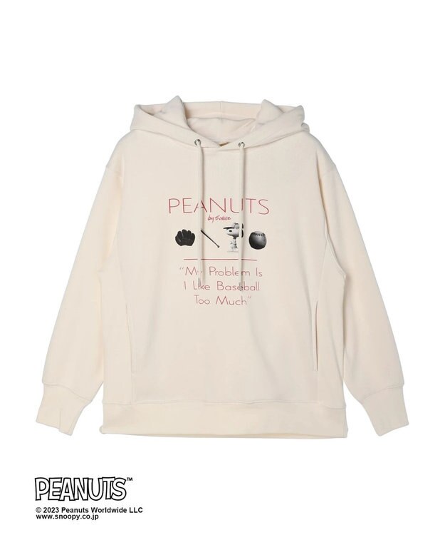 CRAFT STANDARD BOUTIQUE ＰＥＡＮＵＴＳ裏起毛スウェットパーカー Ivory