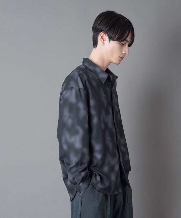 WEGO パターンルーズシャツ（LS） 柄1