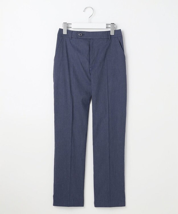 ANY SIS S エアリーストレッチ テーパードパンツ シャンブレーブルー