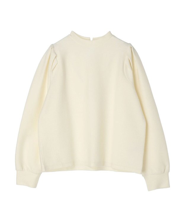 Green Parks リップル袖タックボリュームプルオーバー Ecru