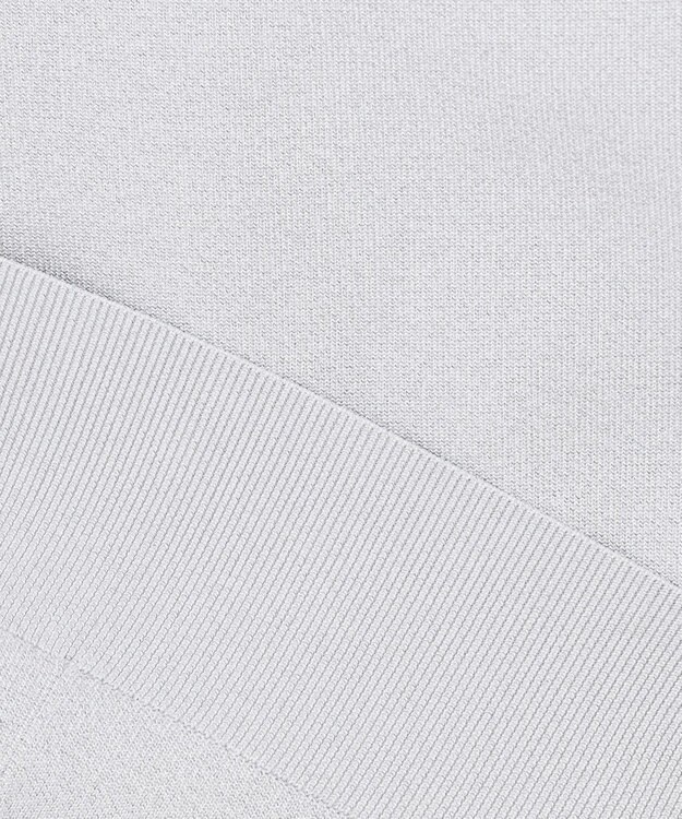 ICB L 【洗える】コットンポリエステルスムース ニットブルゾン シルバー系