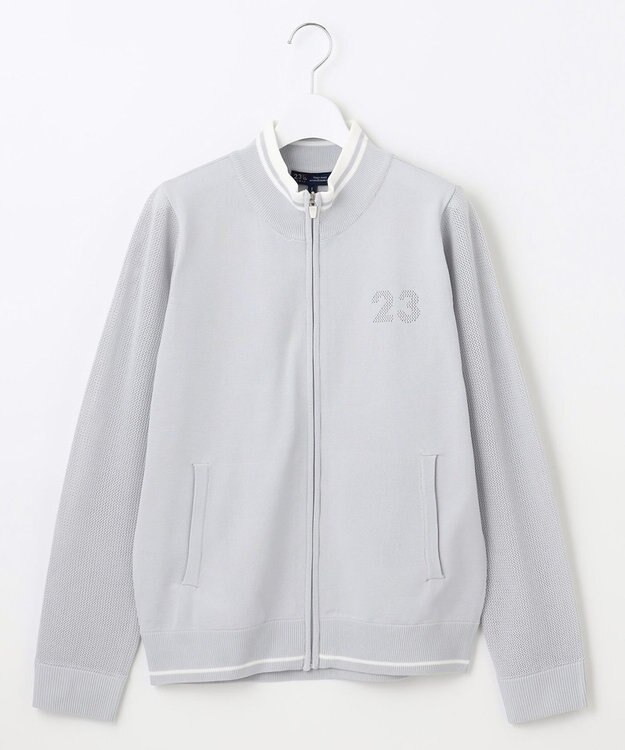 23区GOLF 【WOMEN】【ウォッシャブル】フルジップニットブルゾン ライトグレー系