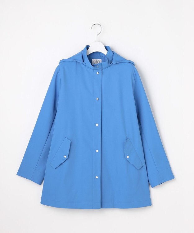 J.PRESS LADIES L 【2way】ドライツイルストレッチ フーデット アウター ブルー系