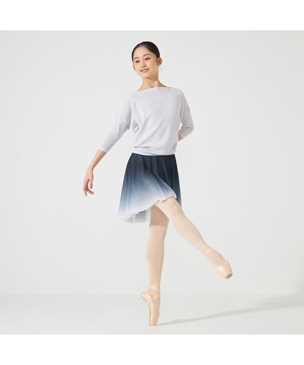 Chacott スカート ネイビーGD