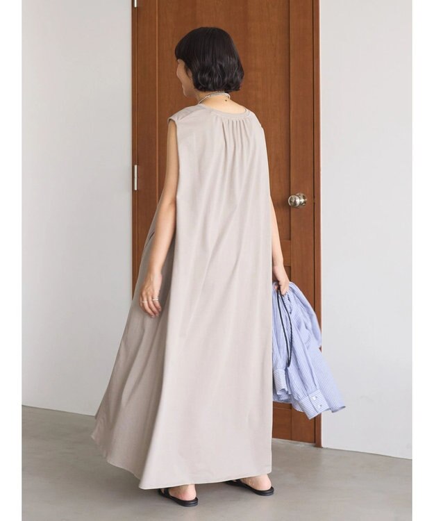 AMERICAN HOLIC ショルダータックノースリーブワンピース Gray Beige