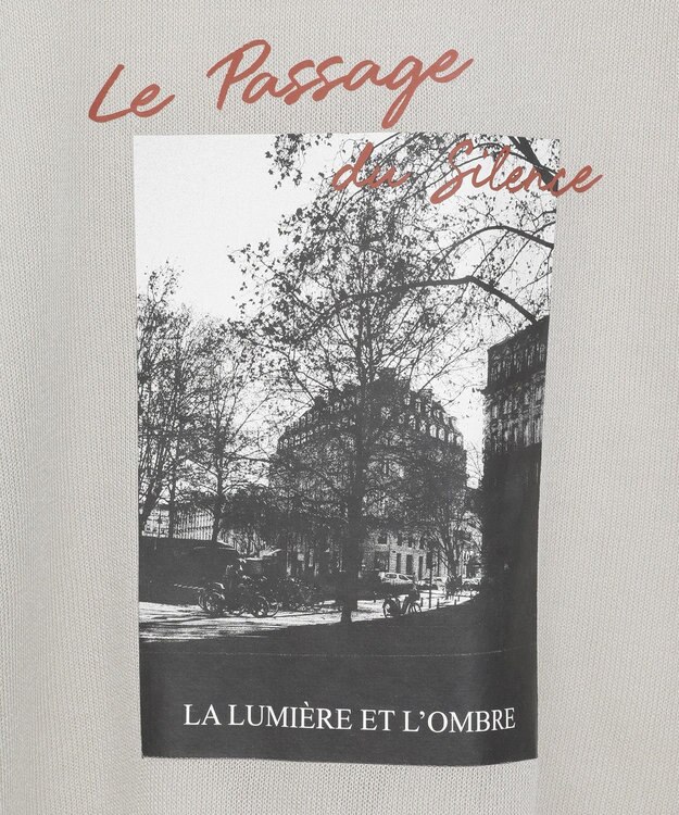 Green Parks アソートロゴ半袖シアーニットプルオーバー Purple