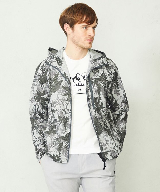 JOSEPH ABBOUD MOUNTAIN 【UNISEX】ECO撥水 ポケッタブル 3Dエンボスプリント ライトグレー系6