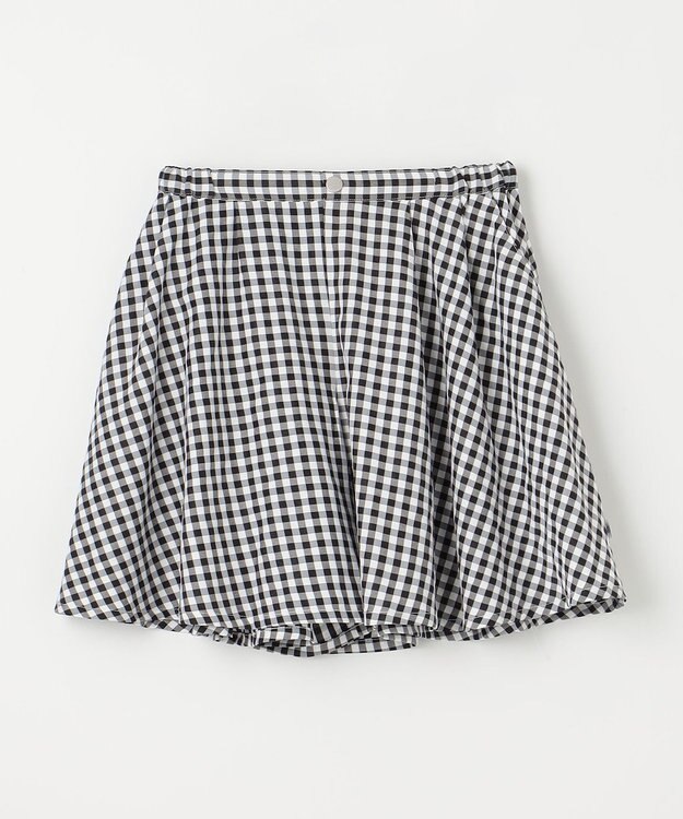組曲 KIDS 【150-160㎝】フレアーギンガム ショートパンツ ブラック系3