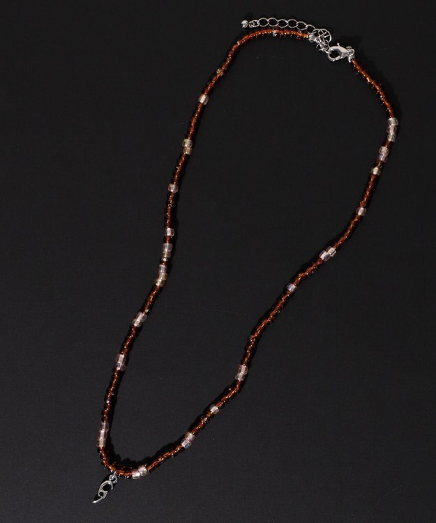 WEGO Mメタルモチーフビーズネックレス ブラウン