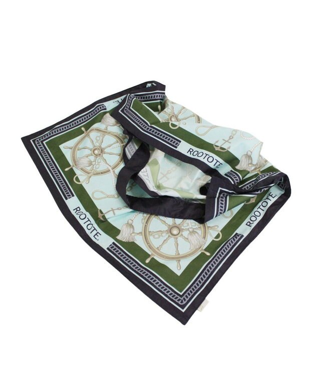 ROOTOTE 3664【エコバッグになるチャームトート】LT.トール.スカーフ-A 03：アンカー・ライトブルー